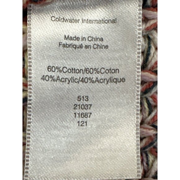 Coldwater Creek Womens Multicolor Knit Sweater M Cotton Acrylic - Picture 6 of 9